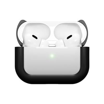 Arc Pulse Compatible with AirPods Pro Case 2024, Minimalist Protective Shock Absorption Aluminum Shells  Elastomer Inlays, Slide-On Fit Charging Case Cover