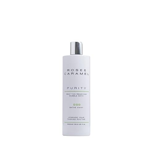 Rose & Caramel Purity Self Tan Removing Bubble Bath, Effective Self Tan Eraser, Removes Any Brand Of Fake Tan, 16.90 Fl Oz 500ml