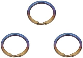 3-Pack Titanium O-Ring Keychain Kit, Quick Release Split Rings for Keys, Jewelry Making, Keychain Accessories for Men