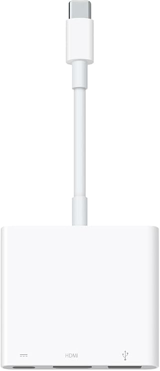 Apple USB-C Digital AV Multiport Adapter | USB-C to HDMI video output with 4K resolution, USB-A port and 60W power delivery