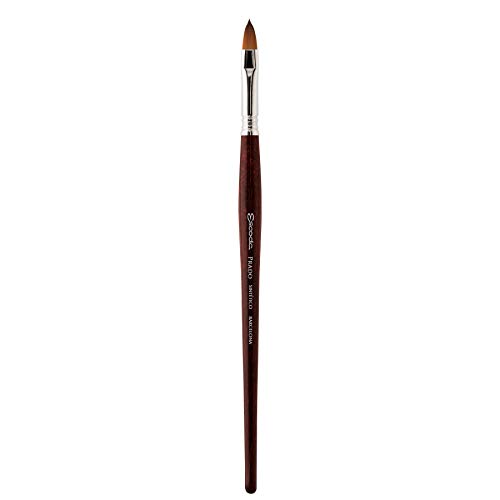 Speedball Art Products Escoda Prado Series Artist Watercolor & Acrylic Short Handle Filbert Paint Brush, Size 10, Synthetic Sable
