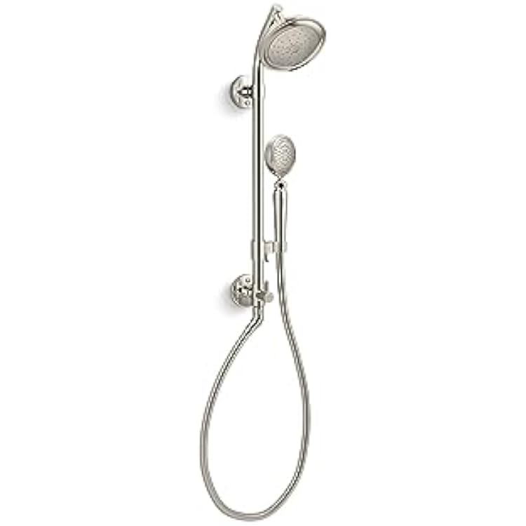 Kohler K-76472-G-SN Artifacts Hydrorail Shower Column Kit, 1.75 GPM, Vibrant Polished Nickel