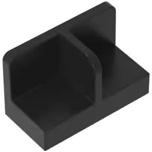 Gobricks 93095 Panel 1X2X1 with Rounded Corners and Central Divider 50 Pieces High-Precision MOC Building Bricks Replacement Parts Compatible with Lego Bricks GDS-2027 Black 080