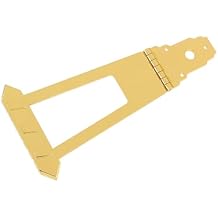 6 String Guitar Trapeze Tailpiece Bridge Zinc Alloy for Jazz Archtop Guitar Replacement (Gold)