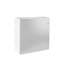 Rittal 8017530 Light Grey 16 Gauge Steel Single Door Hinge Cover Wallmount Enclosure, 16" Width x 16" Height x 6" Depth