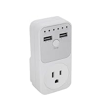 Countdown Timer Outlet Multifunctional Voltage Protector Intelligent Countdown Timer Socket with 2 USB Ports Time Controller Switch for Home Electrical Appliances