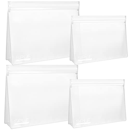 SPLF 4 Pack Leakproof Clear Toiletry bags, TSA Approved Quart Size Zipper Bags, BPA Free Travel Makeup Cosmetic Bags for Women Men, Carry on Airport Airline Compliant Bags