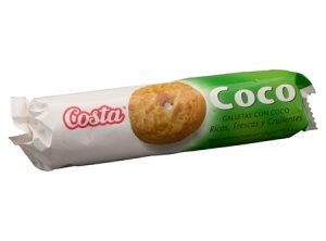 Costa - Coconut Natural Coconut Biscuits Cookies 4.4oz 2 Pack
