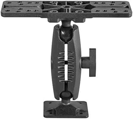 iBOLT 25mm / 1 inch Composite Universal Marine Electronic Fish Finder to Composite Rectangular AMPS Pattern Drill Base Dual Ball Mount- Featuring a 3.75-inch Composite 25mm / 1 inch Bizmount Arm