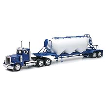 Shop72 Toys, Personalize 18 Wheeler Toy Truck as Gifts for Truckers Friends or Employees.Customize Replica of Peterbilt 379 Trailer, Semi Truck, 1:32 Scale
