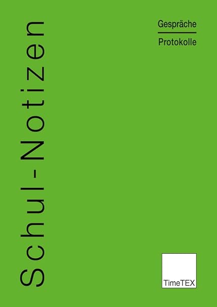 TimeTEX - Notebook School Notes A5 For Documentation of Conversation Notes Made in Germany Contents: Book with 32 Pages Including Notes for School and Specialist Conferences Parents Talks and Much More