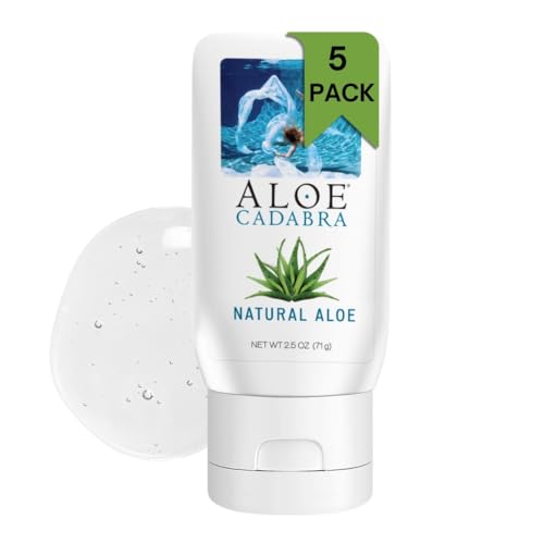 Aloe Cadabra vaginal moisturizer, pH-balanced, water-based & 95% aloe vera, reduce dryness, discomfort, versatile uses 2.5 Fl Oz 5 Pack, Unscented