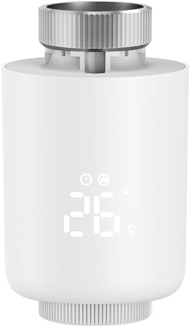 Zigbee Smart Heating Thermostatic Radiator Valve, Mobile App Remote Control,Temperature Adjustment,LED Digital Display,ZigBee Hub Require.EUUK