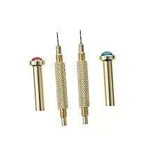 2pcs Golden Nail Art Piercing Tool Handheld Jewelry Drill for Dangle Charm Easy DIY Nail Piercing for Home and Salon Use