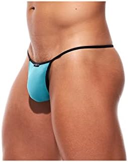 Gregg Homme Mens Voyeur Hyperstretch Microfiber Low Rise G-String, 100614, Teal, M