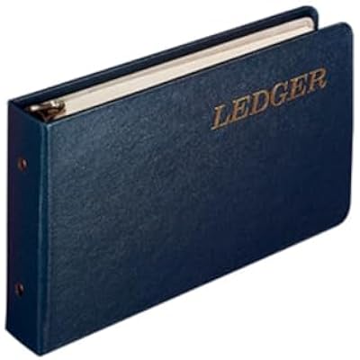 Wilson Jones Ring Ledger Outfit, Bookkeeping System with Ring Binder, Ledger Sheets, and A-Z Indexes W0203-58BLA