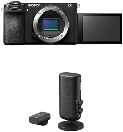 Bundle of Sony Alpha 6700 APS-C Interchangeable Lens Camera with 26 MP Sensor, 4K Video, AI-Based Subject Recognition, and Vlog Friendly Functions + Sony Wireless Streaming Microphone ECM-S1