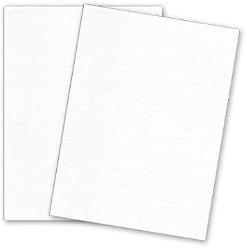 250 Sheets of PaperPapers Pure White Linen Cardstock Paper - 80C 216g Letter size Linen Card Paper - Business, Card Making, Designers and more