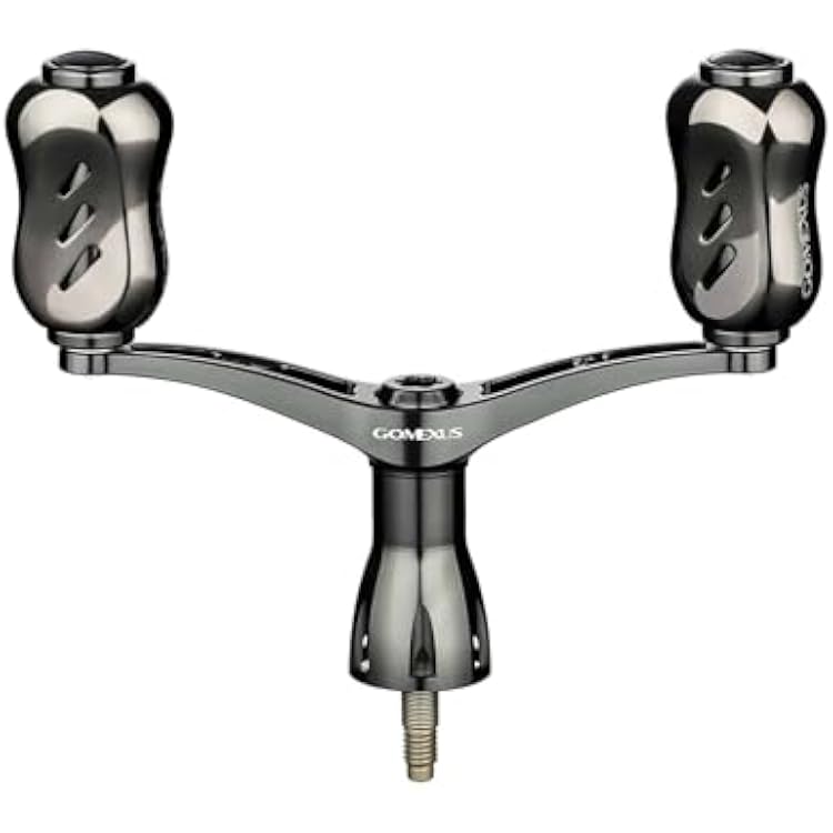 GOMEXUS Power Handle Compatible for Shimano Stradic Vanford Vanquish Stella Twin Power Spinning Reels Titanium Black, 82mmfor Shimano