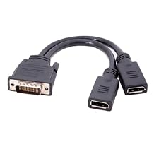 chenyang DMS-59Pin 1 to 2 Displayport Splitter Extension Cable for PC Graphics Card