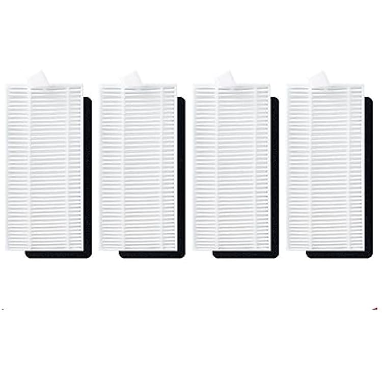 BeNtli Robot Vacuum Replacement Spare Parts Accessories,Main Side Brush,Hepa Filter,Mop Rag,Compatible for Cecotec Conga 1090 1790 Titanium Ultra Color : 4 Hepa Filters