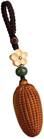 Key Rings Corn Wood Car Keychain Pendant, Men's And Women's Schoolbag Backpack Pendant Ornaments, Small Gift Keychain Decoration Car Keychain Keyring(A)