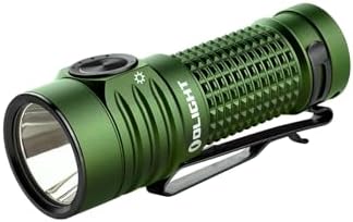 OLIGHT BatonTurbo EDC Flashlight Rechargeable, 1000 Lumens Compact LED Powerful Flash Light 510 Meters Long Throw, with Magnetic Charging Cable and Landyard for Hiking, Camping, Home Use OD Green