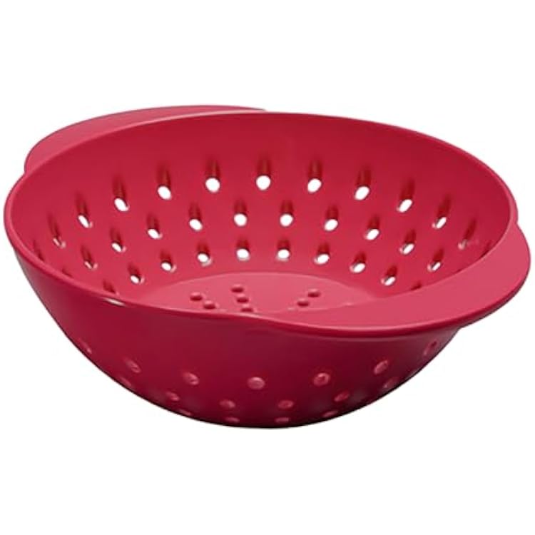 Tovolo Mini Berry Melamine Colander Cayenne - Small Food Strainer for Berries & FruitBPA-Free, Food-Safe, Dishwasher-Safe