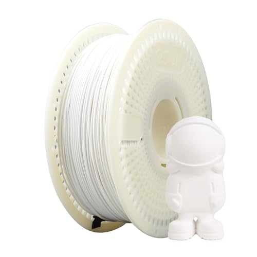 eSUN Matte PLA Refilament 1.75mm and Upgarded eSpool Set, Reusable and Removable Filament Spool Replacement with 3D Printer Refill Matte PLA,Milky White
