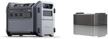 Segway Cube 1000 2200W Power Station with 1kWh Expansion Battery Pack and Solar Panel Charging, IP56 Waterproof Rating