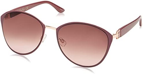 Jessica Simpson Womens J5329 Metal Enamel Cat-Eye Sunglasses with 100% UV Protection, 60 mm