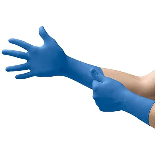 Ansell MICROFLEX SafeGrip SG-375 Exam Standard Gloves - Size L, Blue Box of 50