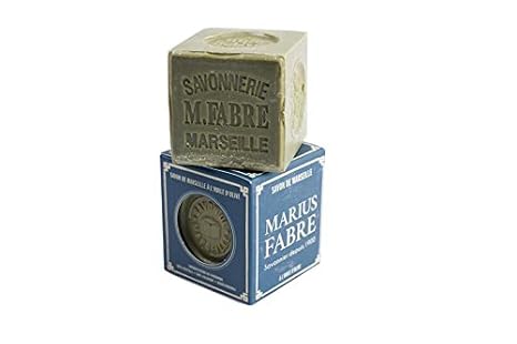 Cube of Savon de Marseille, Nature, Marius Fabre, Olive Oil, 200 g