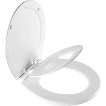 Mayfair NextStep2 Toilet Seat with Built-In Potty Training Seat, Slow-Close, Removable that will Never Loosen, Round, White