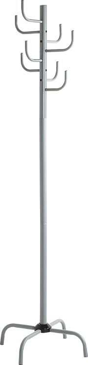 HAKU Coat Stand Grey Metal Standing Coat Rack Height 180 x Diameter 37 cm Style: Modern