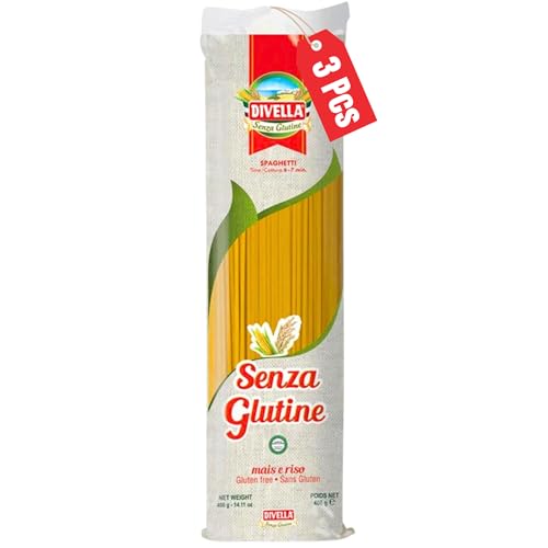 Divella Gluten Free Spaghetti, 16 oz. Pack of 3 - Authentic Italian Gluten Free Pasta Made with Maize and Rice Flour, Perfect Al Dente Texture for Every Dish