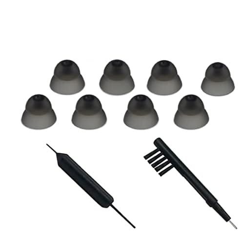 Hearing Aid Ear Domes Cleaning Tools Hearing Aid Close Domes for Resound Sure Fit Style RIC RITE and Open Fit BTE Hearing Amplifier with Brush CleanerL Size 8PCS