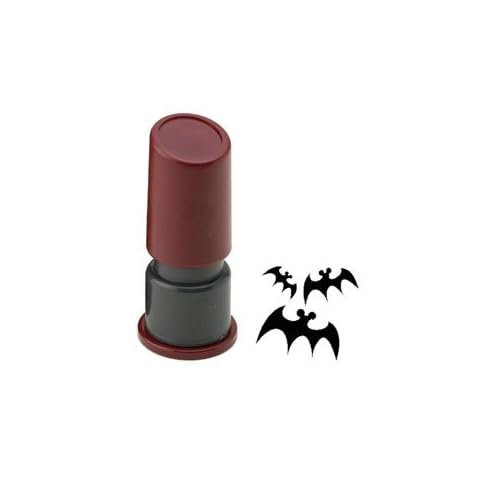 Halloween Pre Inked Rubber Stamp - Bats