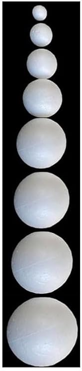 Strofor Köpük Top 2cm 3cm 4cm 5cm 6cm 8cm 10cm 24 Adet Yuvarlak Strafor Top Küre Okul Deney Köpük Toplar
