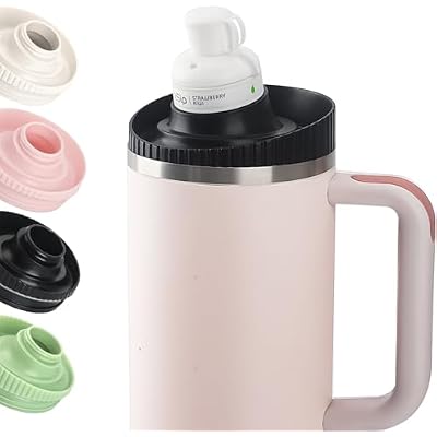 Taladad Tumbler Adapter for Stanley to Cirkul, Use Your Flavor Cartridges with Your Tumbler, for 40oz Stanley Quencher H2.0 Tumblers, BPA Free Plastic, Leak Proof Black
