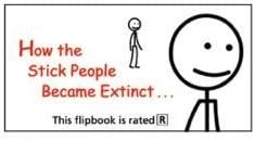 Stick People Flipbook for Teens & Adults, Mature Humor Animation Flip Book