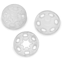 Betoplin 60 Sets Plastic Snaps Buttons, Clear Sew on Snaps Fasteners for Clothing Crafts (15mm/0.59inch)