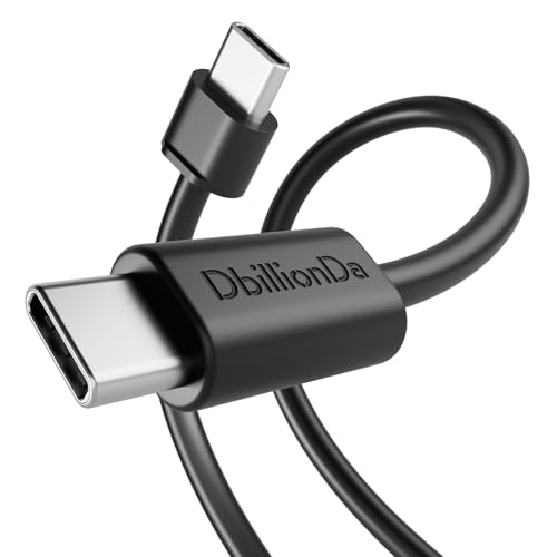 DbillionDa USB C to USB C Cable, Short Connector Charger 6ft, 60W for iPhone 15, Galaxy S23, MacBook Pro 2020, iPad Pro, iPad Air 4, Pixel, Switch & More Enhanced Gaming Comfort