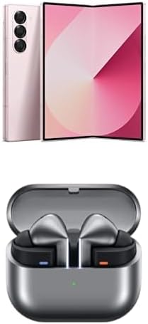 SAMSUNG Galaxy Z Fold 6 AI Cell Phone + Buds3 Pro (Silver), 512GB Unlocked Android Smartphone, Circle to Search, Handsfree AI Photo Edits, Large Screen, 2024,US , Pink