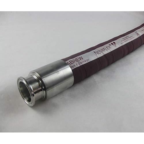 1 Novaflex 6507 Sanitary Suction and Discharge Hose Assembly with Westco Sanitary Fittings - 9ft. Length