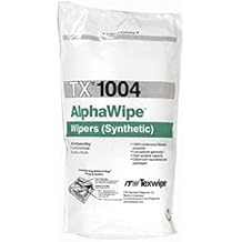 ITW Texwipe Alphawipe White Polyester Wipe - Bag - 300 wipes per bag - 4 in Overall Length - 4 in Width - TX1004 [PRICE is per BAG]