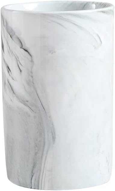 Ceramic Toothbrush Holder, Bathroom Mouthwash Cup, Drinking Mug, Coffee Cups, Marble Pattern Pen Holders, 300ml/Pcs (Grey)