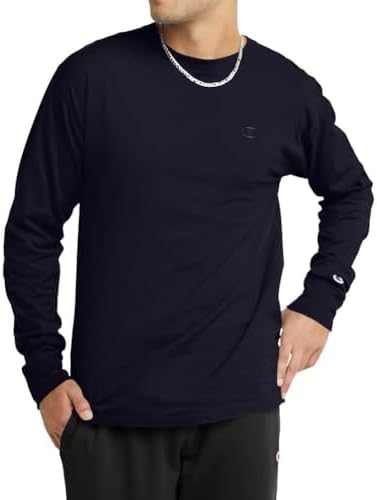 Champion Mens Long Sleeve T-shirt, Classic T-shirt for Men Reg. Or Big & Tall