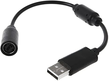 1 Pcs USB Breakaway PC Extension Cable Cord Converter Adapter for Xbox 360 Wired Controller Gamepad Black