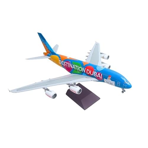 Gemini200 Emirates A380 1200 Scale Die-Cast Metal Collectible Airplane Model Be Part of The Magic A6-EES with Landing Gear and Display Stand Adult Collectible for Ages 14